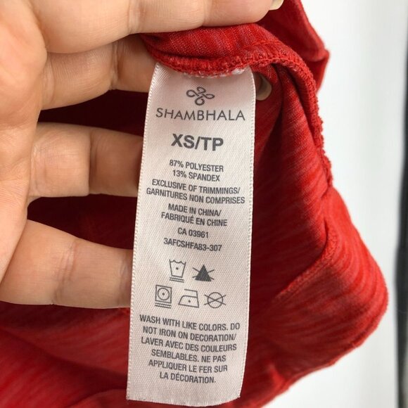 Shambhala Salmon Red Heathered Zip Up Mock Neck Sweater  size XS - Picture 9 of 14